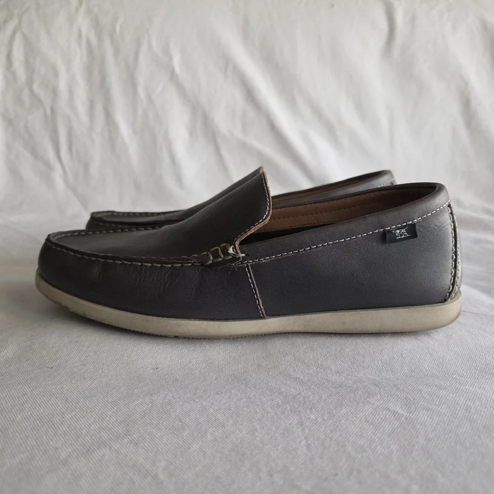 Rodd‎ & Gunn Leather Moc Toe Venetian Loafers In Brown Taupe Size 42 EU 9 US